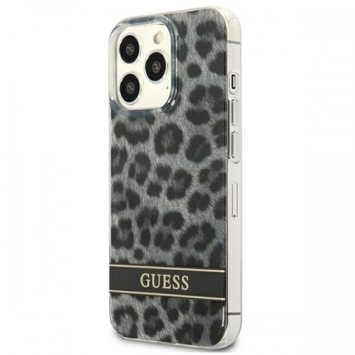 Guess GUHCP13LHSLEOK iPhone 13 Pro | 13 6,1" szary|grey hardcase Leopard image 2