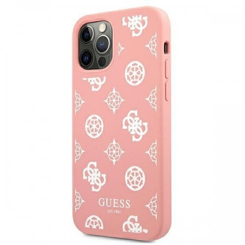 Guess GUHCP12LLSPEWPI iPhone 12 Pro Max 6,7" różowy|pink hard case Peony Collection image 2