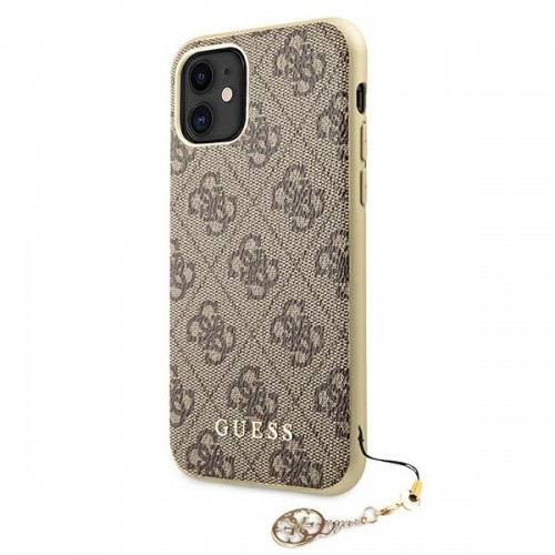 Guess GUHCN61GF4GBR iPhone 11 6,1" | Xr brown|brązowy hard case 4G Charms Collection image 2