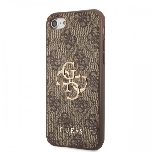 Guess GUHCI84GMGBR iPhone 7|8|SE 2020 | SE 2022 brązowy|brown hardcase 4G Big Metal Logo image 2