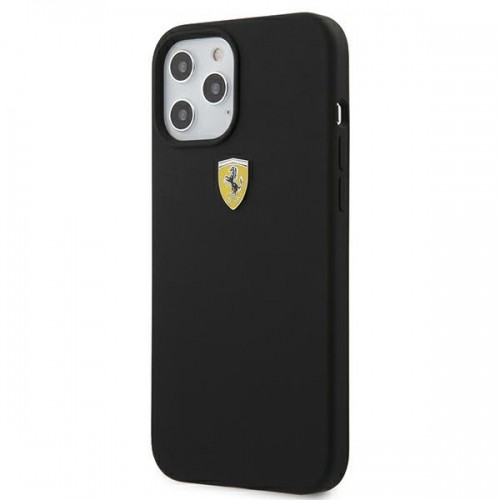 Ferrari FESSIHCP12LBK iPhone 12 Pro Max 6,7" czarny|black hardcase On Track Silicone image 2