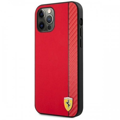 Ferrari FESAXHCP12LRE iPhone 12 Pro Max 6,7" czerwony|red hardcase On Track Carbon Stripe image 2