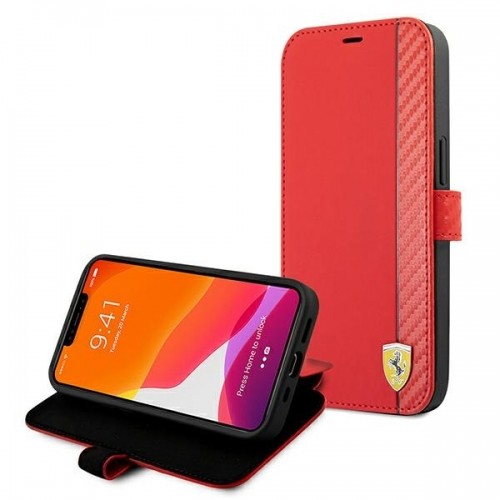 Ferrari FESAXFLBKP13LRE iPhone 13 Pro | 13 6,1" czerwony|red book On Track Carbon Stripe image 2