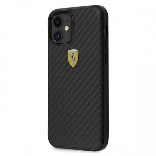 Ferrari FERCAHCP12SBK iPhone 12 mini 5,4" czarny|black hardcase On Track Real Carbon image 2