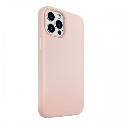 UNIQ etui Lino Hue iPhone 12 Pro Max 6,7" różowy|blush pink Antimicrobial image 2