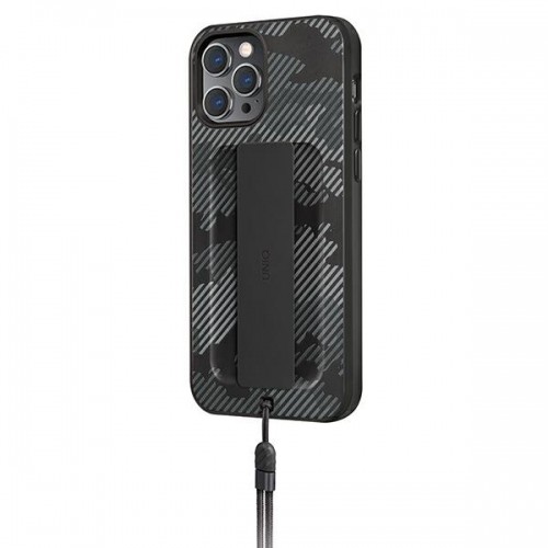 UNIQ etui Heldro iPhone 12|12 Pro 6,1" czarny moro|charcoal camo Antimicrobial image 2