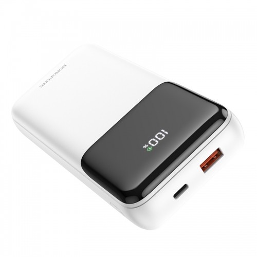 OEM Borofone Power Bank 20000mAh BJ22A - USB - PD QC 3.0 22,5W with Type C and Lightning cables white image 2