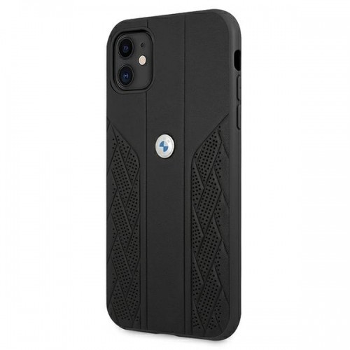 Original Case BMW Leather Curve Perforate Hardcase BMHCN61RSPPK for Iphone 11|Xr Black image 2