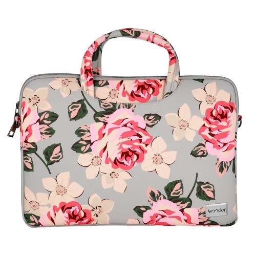 OEM Wonder Briefcase Laptop 15-16 inches grey and roses image 2