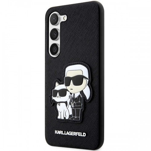 Karl Lagerfeld PU Saffiano Karl and Choupette NFT Case for Samsung Galaxy S23+ Black image 2