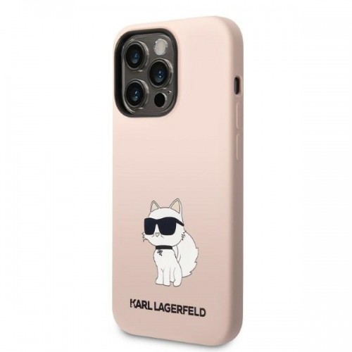 Karl Lagerfeld Liquid Silicone Choupette NFT Case for iPhone 14 Pro Pink image 2