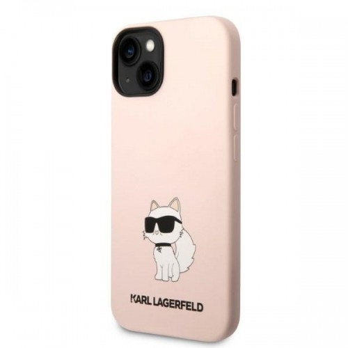 Karl Lagerfeld Liquid Silicone Choupette NFT Case for iPhone 14 Pink image 2