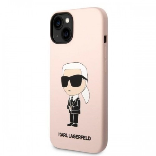 Karl Lagerfeld Liquid Silicone Ikonik NFT Case for iPhone 14 Pink image 2