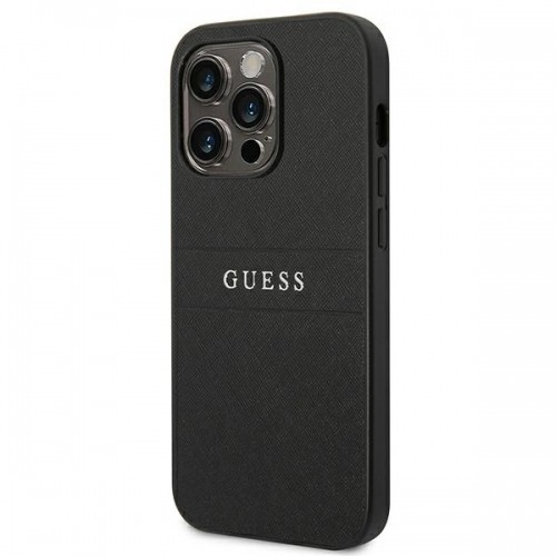 Guess PU Leather Saffiano Case for iPhone 14 Pro Black image 2