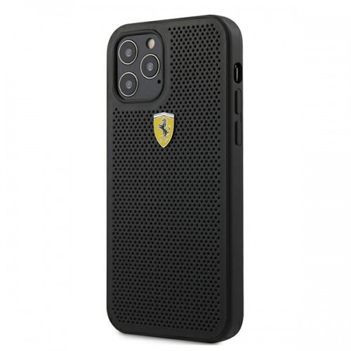 Ferrari case for iPhone 12 | 12 Pro 6,1" FESPEHCP12MBK black hardcase On Track Perforated image 2