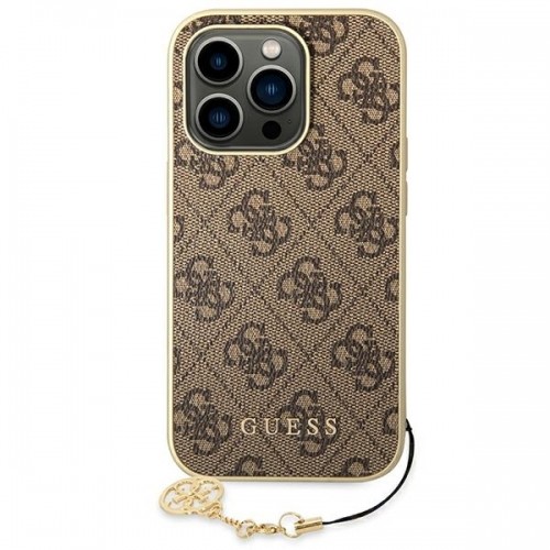 Guess 4G Charms Case for iPhone 14 Pro Brown image 2