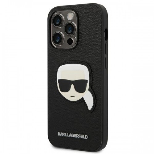 Karl Lagerfeld PU Saffiano Karl Head Case for iPhone 14 Pro Black image 2