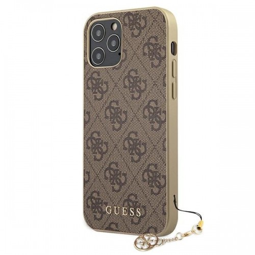 Guess 4G Charms Case for iPhone 12|12 Pro 6.1 Brown image 2