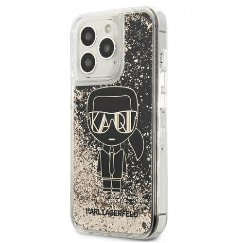 Karl Lagerfeld Liquid Glitter Gatsby Case for iPhone 13 Pro Black image 2