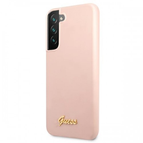Guess Silicone Metal Logo Case for Samsung Galaxy S22+ Pink image 2