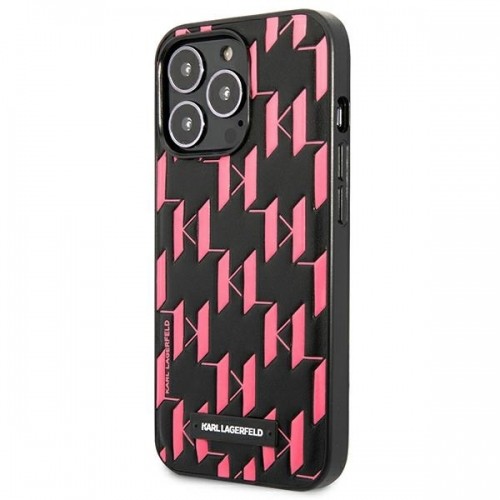 Karl Lagerfeld Monogram Plaque Case for iPhone 13 Pro Max Pink image 2