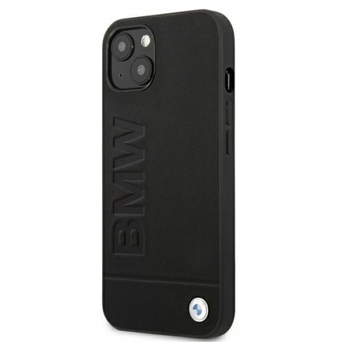 BMHCP13MSLLBK BMW Leather Hot Stamp Case for iPhone 13 Black image 2