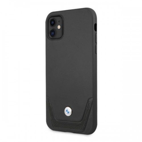 BMHCN61RSWPK BMW Signature Leather Lower Stripe Case for iPhone 11 Black image 2