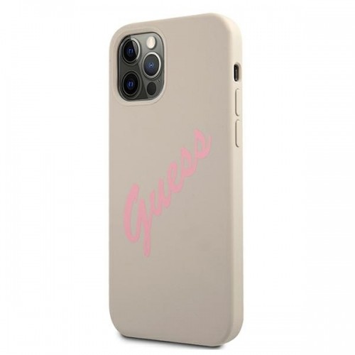 GUHCP12LLSVSGP Guess Silicone Vintage Pink Cover for iPhone 12 Pro Max 6.7 Grey image 2