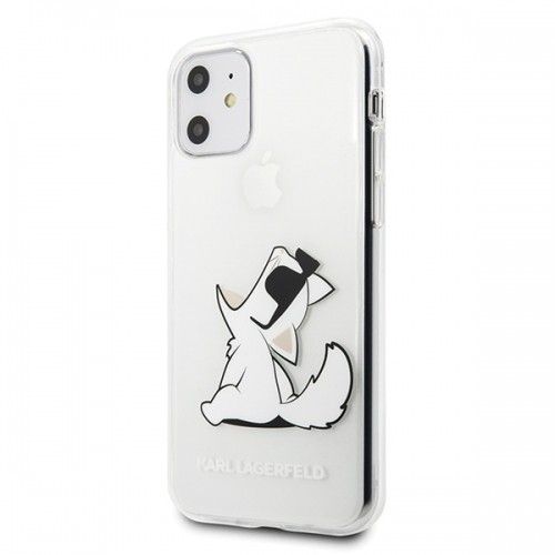 Karl Lagerfeld KLHCN61CFNRC Fun Choupette aizsargapvalks Apple iPhone 11 caurspīdīgs image 2