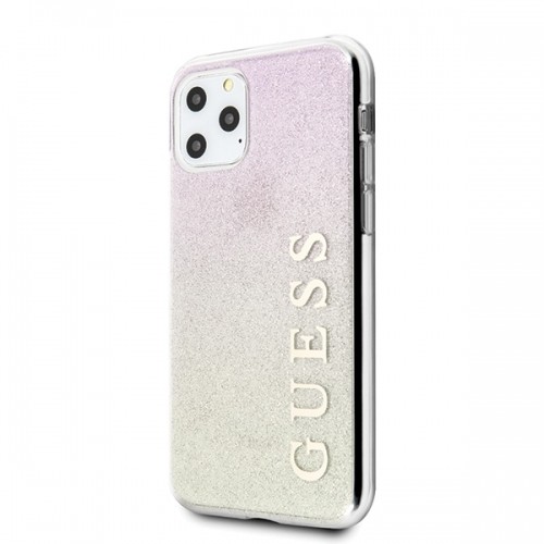 Guess GUHCN65PCUGLGPI Hard Gradient Glitter Case Чехол для Apple iPhone 11 Pro Max Розовый - Золотой image 2