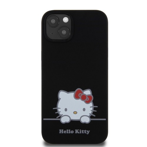 Hello Kitty Liquid Silicone Daydreaming Logo Case for iPhone 13 Black image 2