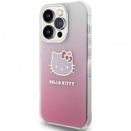 Hello Kitty HKHCP14LHDGKEP iPhone 14 Pro 6.1" różowy|pink hardcase IML Gradient Electrop Kitty Head image 2