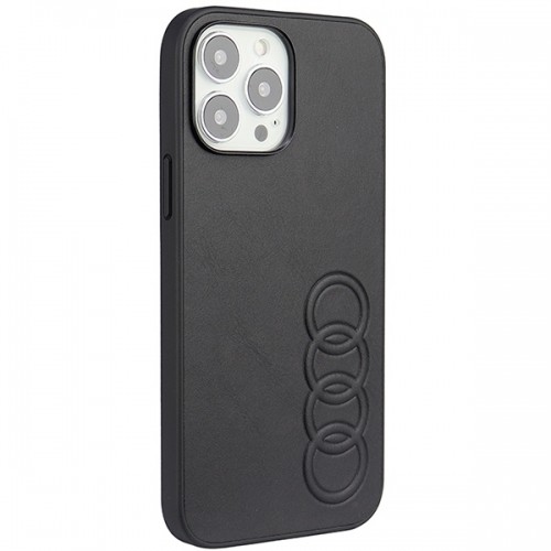 Audi Synthetic Leather iPhone 13 Pro Max 6.7" czarny|black hardcase AU-TPUPCIP13PM-TT|D1-BK image 2