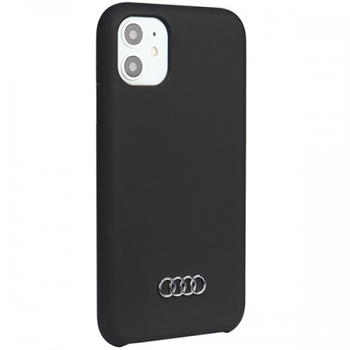 Audi Silicone Case iPhone 12|12 Pro 6.1" czarny|black hardcase AU-LSRIP12P-Q3|D1-BK image 2