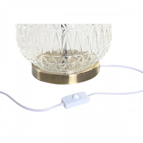 Desk lamp Home ESPRIT White Beige Metal Crystal 38 x 38 x 54 cm (2 Units) image 2