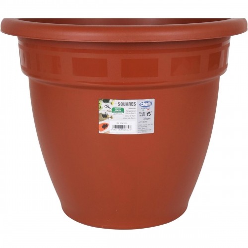 Plant pot Dem Squares Circular Brown 35 x 35 x 28,5 cm (6 Units) image 2