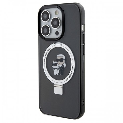 Karl Lagerfeld KLHMP14XHMRSKCK iPhone 14 Pro Max 6.7" czarny|black hardcase Ring Stand Karl&Choupettte MagSafe image 2