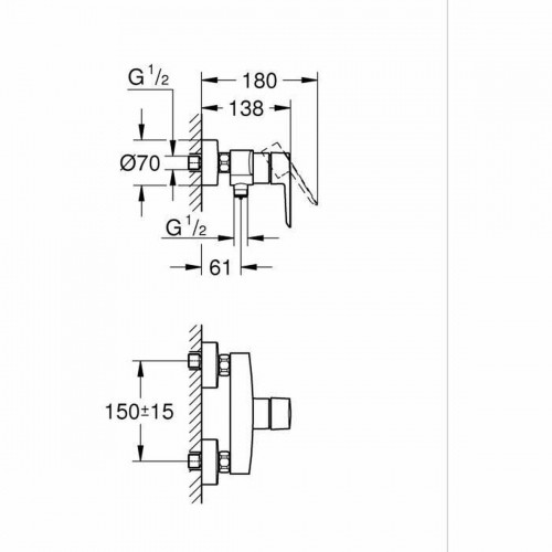 Смеситель для душа Grohe Start Матово-черный Металл Латунь image 2