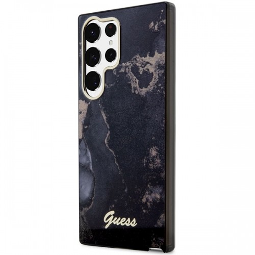 Guess GUHCS23LHTMRSK S23 Ultra S918 czarny|black hardcase Golden Marble Collection image 2