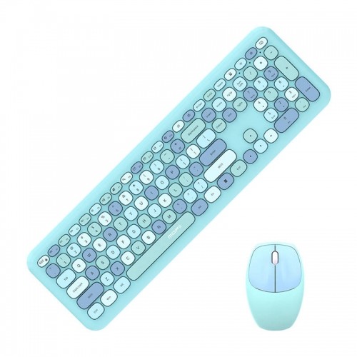 Wireless keyboard + mouse set MOFII 666 2.4G (Blue) image 2