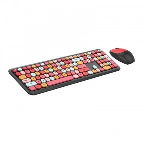 Wireless keyboard + mouse set MOFII 666 2.4G (Black&Red) image 2
