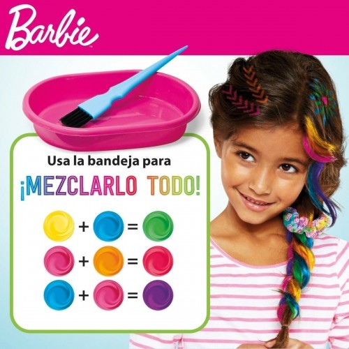 Парикмахерский набор Barbie Rainbow Tie Волосы с прядями Разноцветный image 2