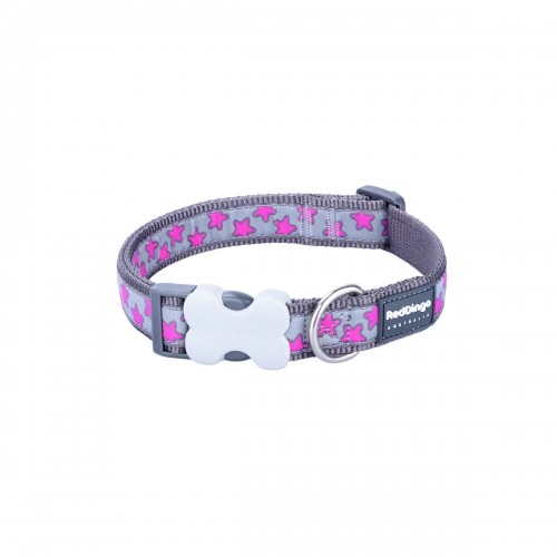 Dog collar Red Dingo STYLE HOT PINK ON COOL GREY 41-63 cm image 2