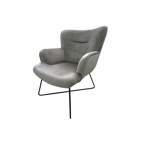 Armchair DKD Home Decor Grey Metal 67 x 81 x 87 cm image 2