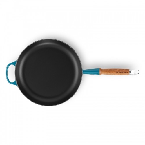 Le Creuset Čuguna panna ar koka rokturi Ø28cm zila image 2