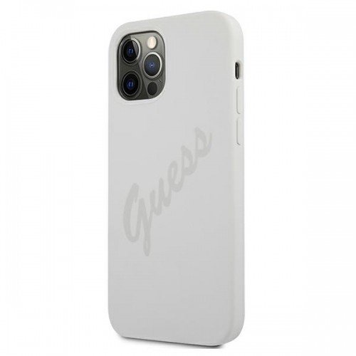 GUHCP12MLSVSCR Guess Silicone Vintage Cover for iPhone 12 | 12 Pro 6.1 Cream image 2