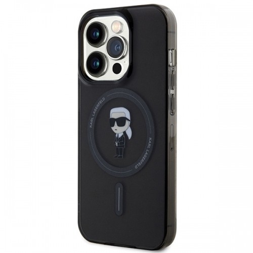 Karl Lagerfeld KLHMP14XHFCKNOK iPhone 14 Pro Max 6.7" czarny|black hardcase IML Ikonik MagSafe image 2
