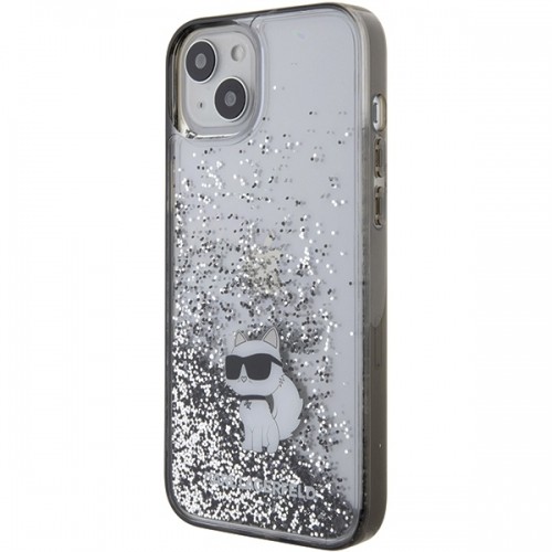 Karl Lagerfeld KLHCP15MLKCNSK iPhone 15 Plus 6.7" transparent hardcase Liquid Glitter Choupette image 2