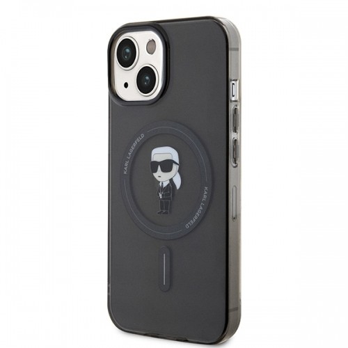 Karl Lagerfeld KLHMP15SHFCKNOK iPhone 15 6.1" czarny|black hardcase IML Ikonik MagSafe image 2
