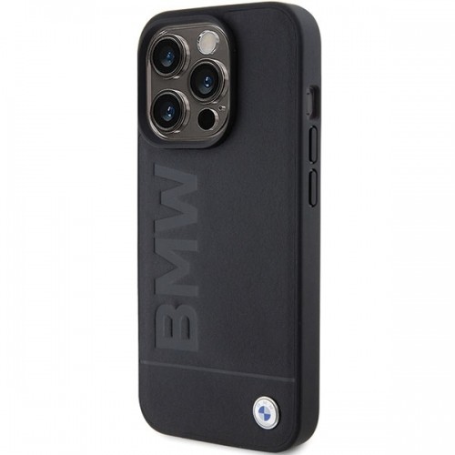 BMW BMHCP15LSLLBK iPhone 15 Pro 6.1" czarny|black Leather Hot Stamp image 2